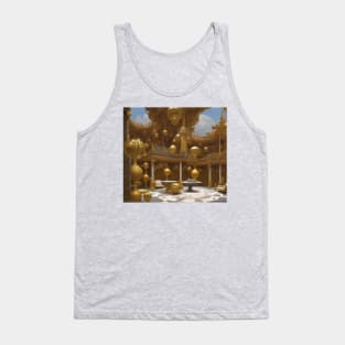 Parnassus Checkered Gold Decorated Floor Palace Room Tank Top